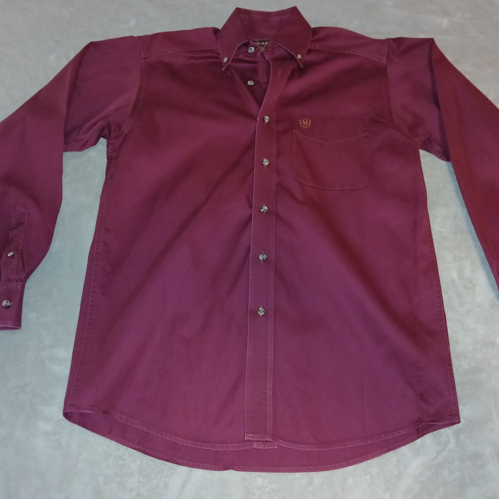 Ariat Men's Deep Burgundy Button Down Shirt